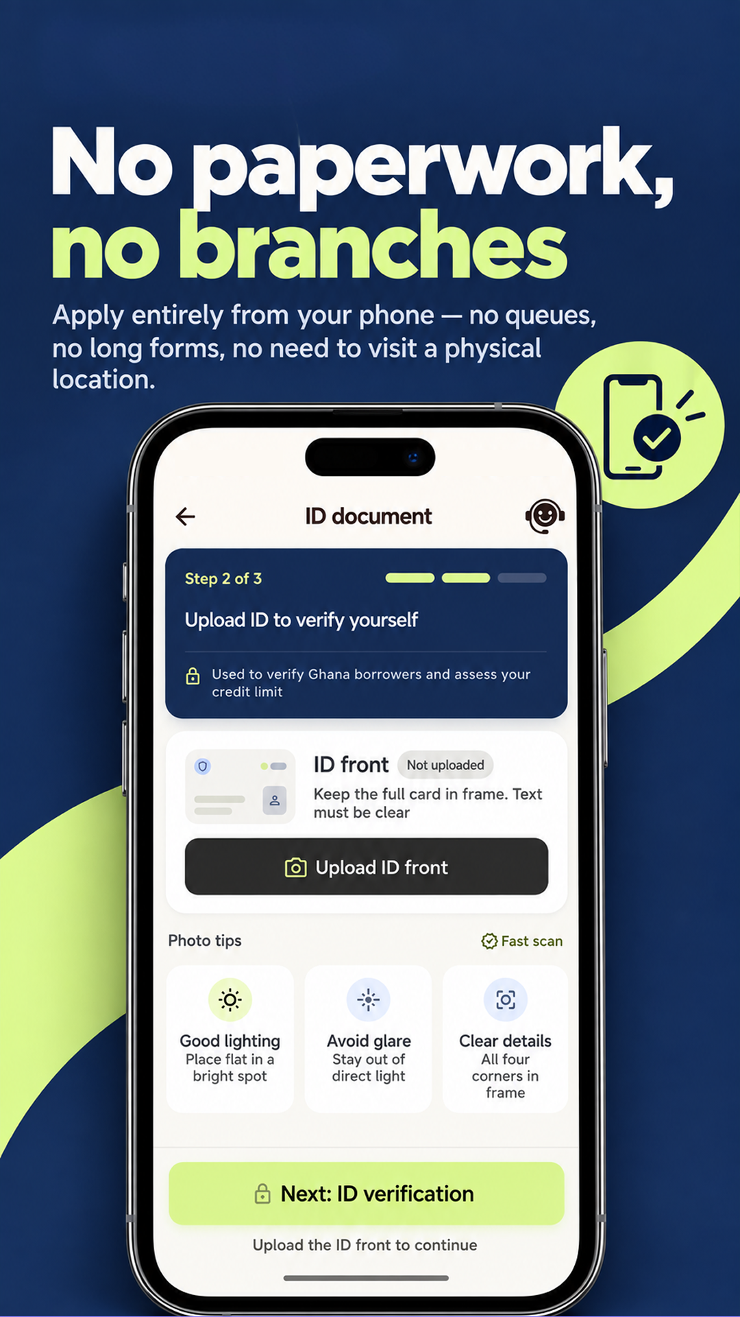 Capital Moni — verify with your ID, entirely in the app