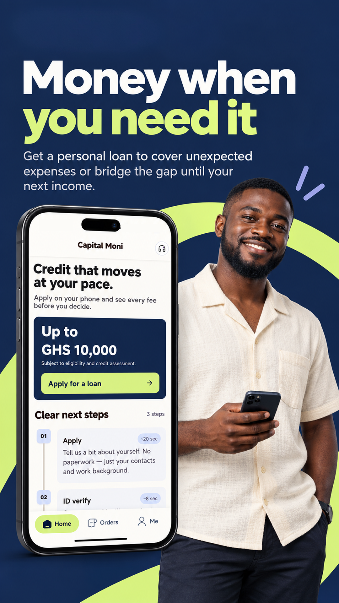 Capital Moni — apply for a personal loan from your phone